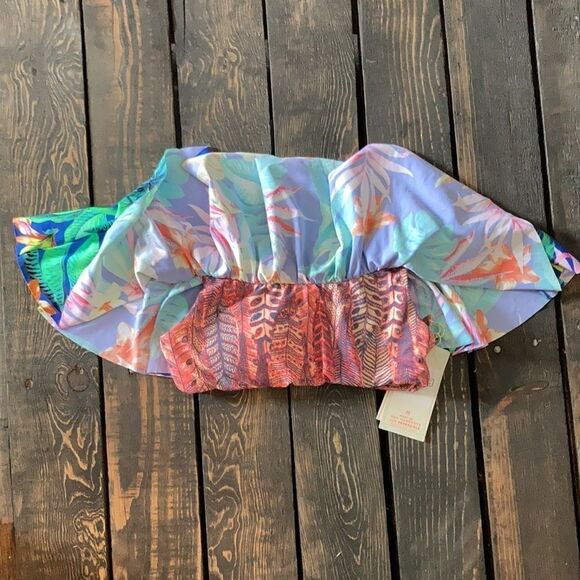 MAAJI OFF THE SHOULDER Floral RUFFLE BIKINI TOP - Picture 5 of 14